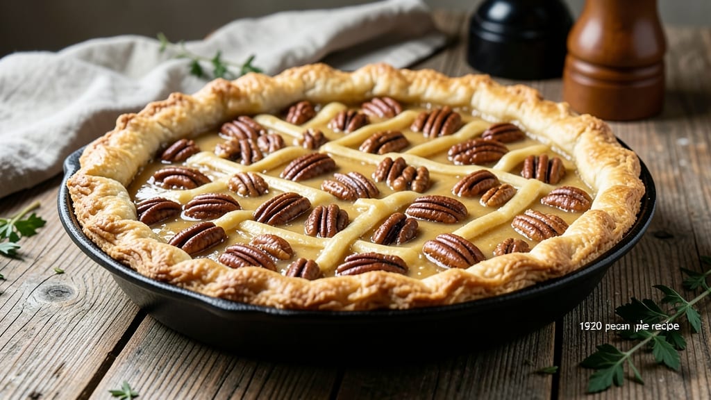 1920 Pecan Pie Recipe: Vintage Spice and Caramelized Crunch