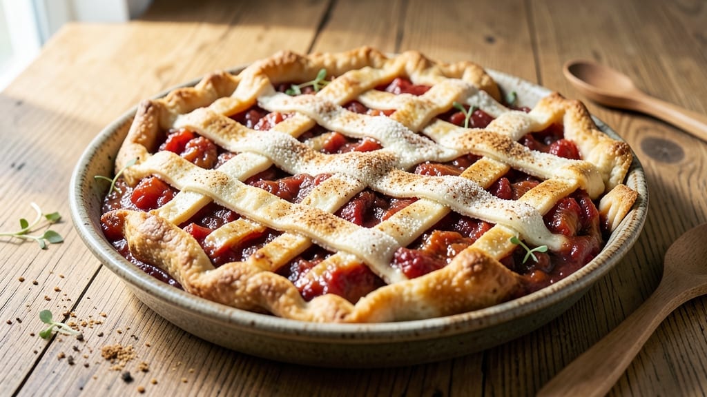 12 Tomatoes Tomato Pie Recipe: Rustic Spice Streusel Over Silky Filling