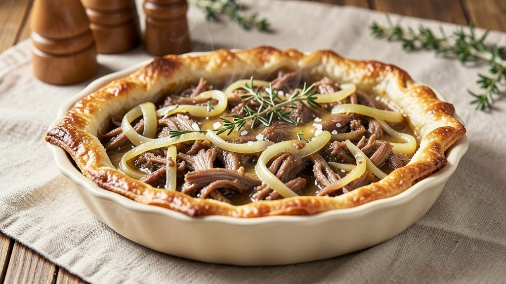Pork and Leek Pie Recipe: Savory Pastry with Caramelized Onions and Herbed Crust