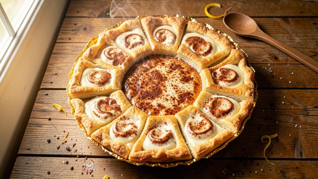 Amish Half Moon Pies Recipe: Vanilla Bean Streusel Over Foil-Sealed Crust