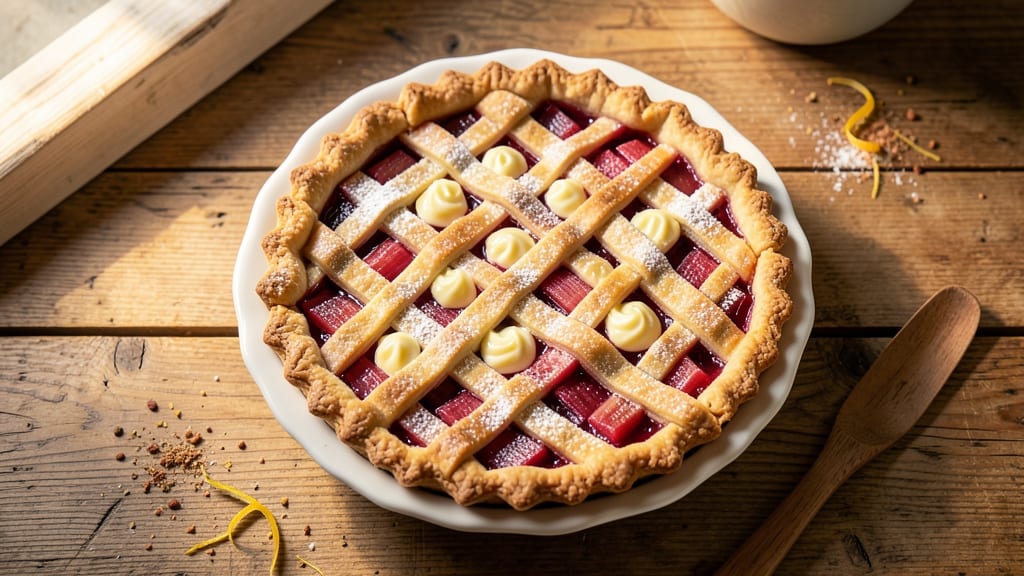 Rhubarb Pie with Eggs Recipe: Tangy-Sour Balance With Flaky Crust