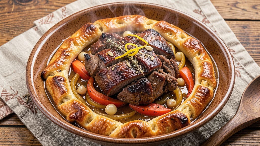 Slow Cooker Beef Pie Recipe: Savory Gravy and Flaky Pastry in One Dish