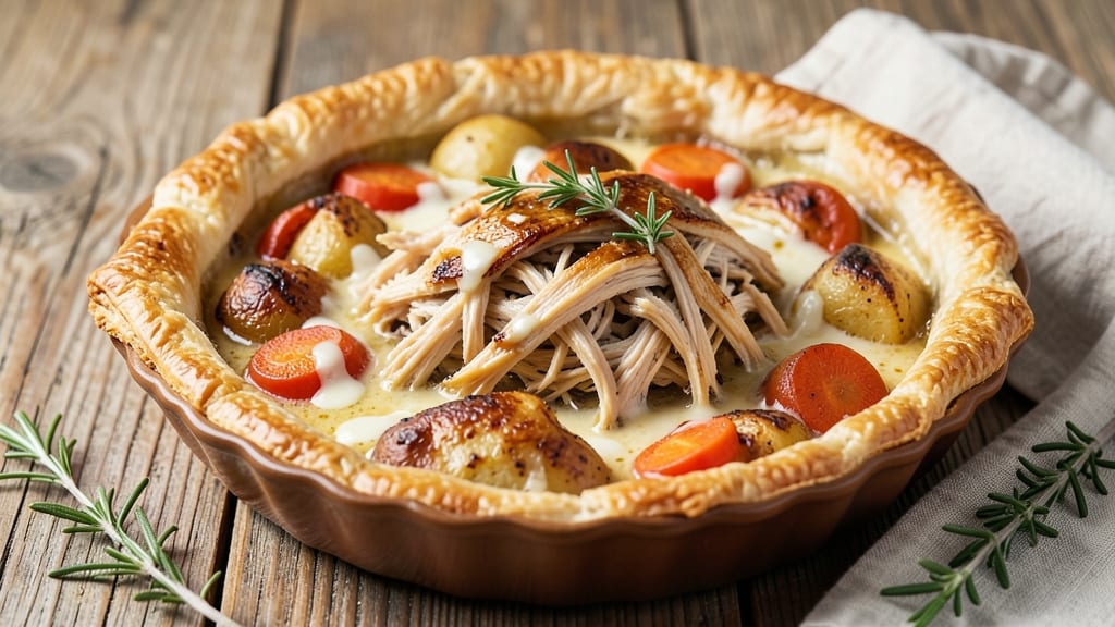 Single Chicken Pot Pie Recipe: Golden Crust Locks in Savory Gravy Heat