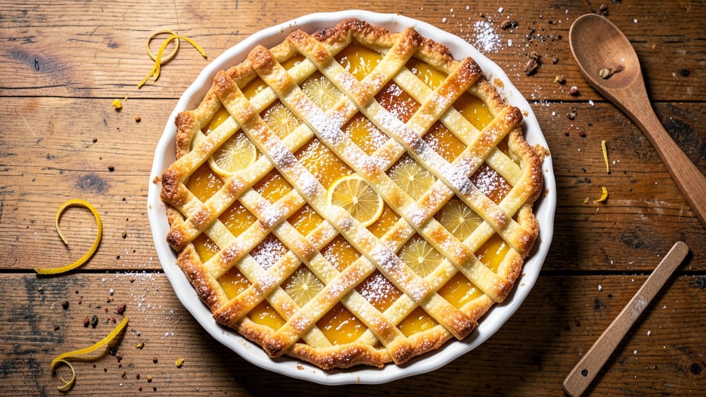 Amish Lemon Sponge Pie Recipe: Zesty Lattice Crust with Light-as-Air Filling