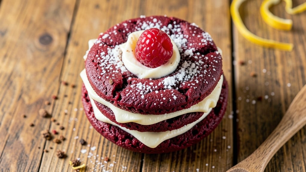 Amish Red Velvet Whoopie Pies Recipe: Spiced Cocoa Swirls With Vanilla Cream Center
