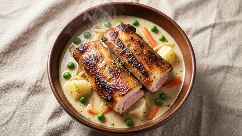 Potbelly Chicken Pot Pie Soup Copycat Recipe: Creamy, Velvety Gravy With Tender Chicken Shreds