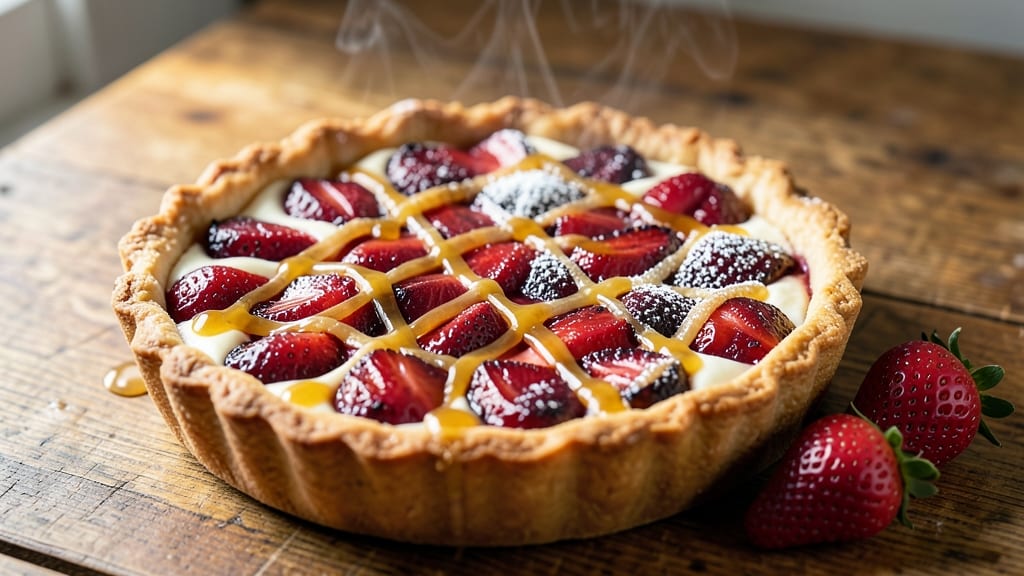Roasted Strawberry Pie Recipe: Sun-Kissed Fruit and Buttery Crust Harmony