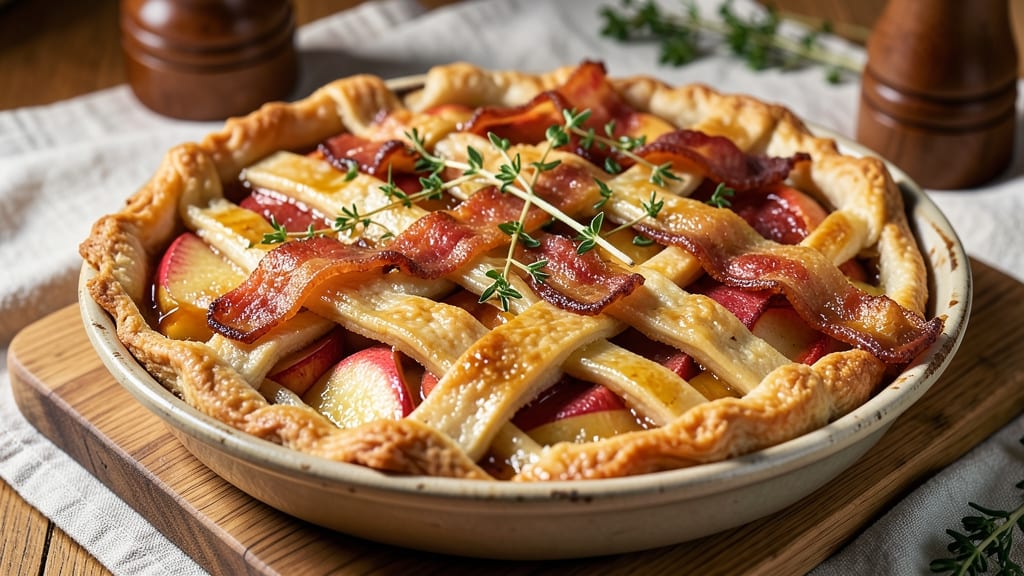 Savory Apple Pie Recipe: Herb-Infused Filling and Crispy Topping Fusion