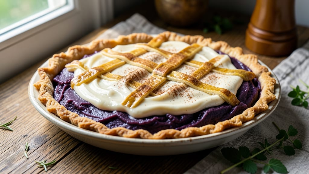 Purple Sweet Potato Haupia Pie Recipe: Vibrant Layers of Coconut Cream and Spiced Filling