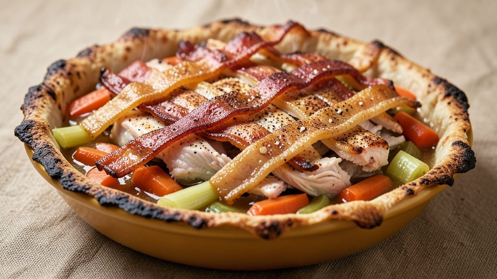Smoky Chicken Pot Pie Recipe: Deep-Roasted Gravy That Smothers Tender Shreds