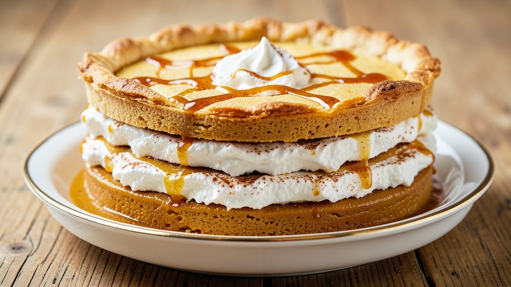 3 Layer Pumpkin Pie Recipe: Spiced Vanilla Swirls and Crunchy Top Layers