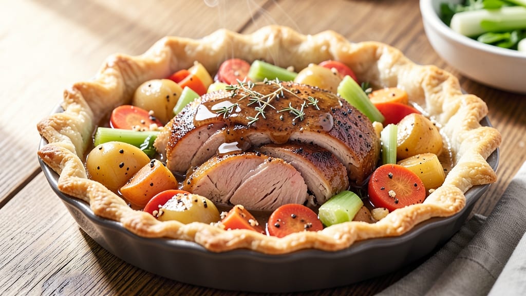 Pillsbury Pie Crust Turkey Pot Pie Recipe: One-Pan Gravy Magic with Golden Crust