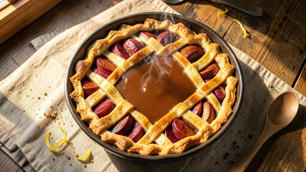 Apple Butterscotch Pie Recipe: Caramelized Apple Filling with Nutty Crunch Topping