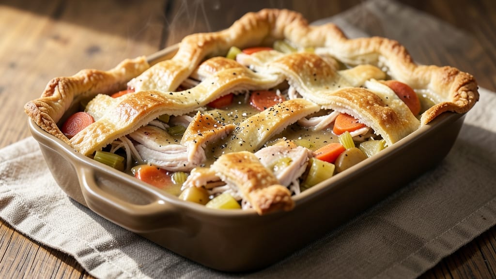 13x9 Chicken Pot Pie Recipe: One-Pan Dinner With Foil-Sealed Gravy Perfection