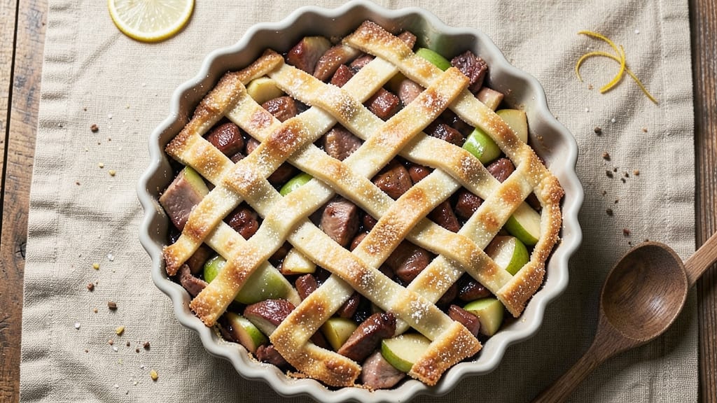 Pork and Apple Pie Recipe: Savory-Sweet Crust Stuffed With Spiced Meat