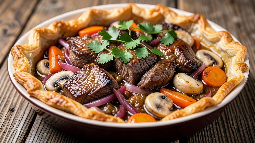 Slippery Beef Pot Pie Recipe: Slow-Cooked Richness With Flaky Top Crust