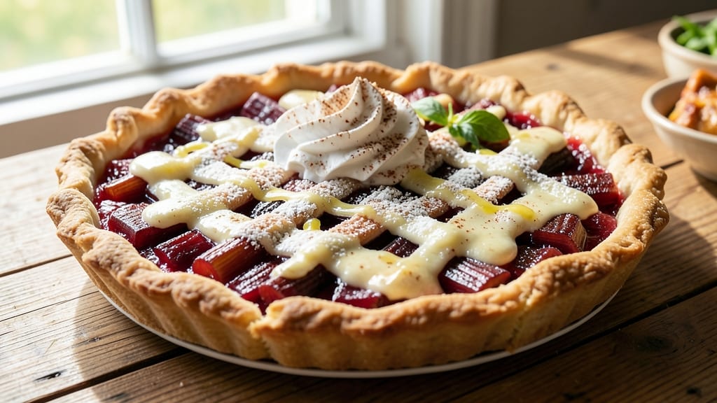 Amish Rhubarb Custard Pie Recipe: Rustic Crust Meets Tangy-Spiced Filling