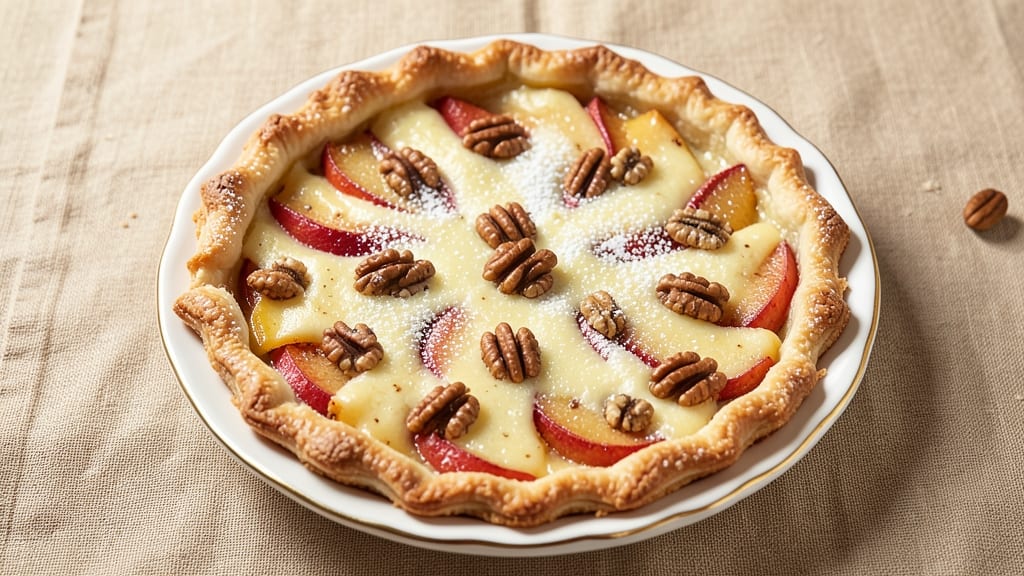 Sour Cream Apple Walnut Pie Recipe: Little Pie Company's Crisp-Topped Vanilla Swirl