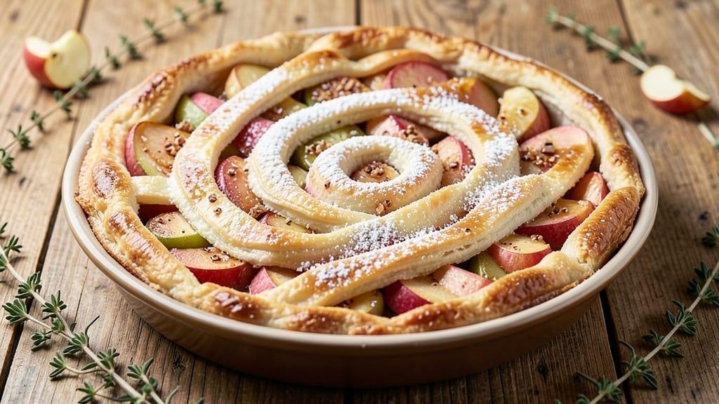 Spiral Apple Pie Recipe: Twisted Lattice Crust With Caramelized Fruit Layers