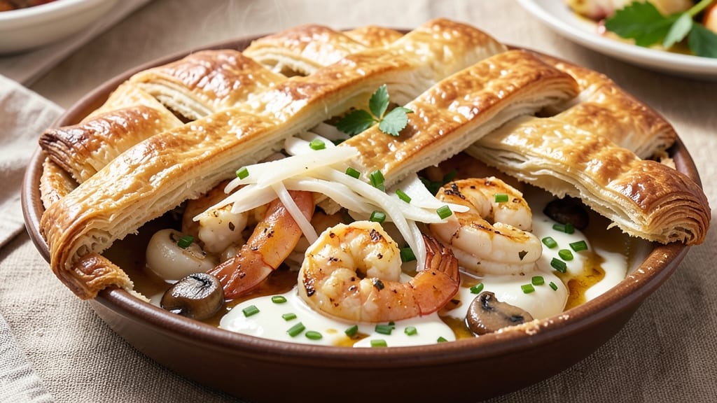 Seafood Pot Pie Recipe Puff Pastry: Flaky Crust Locks in Savory Seafood Steam