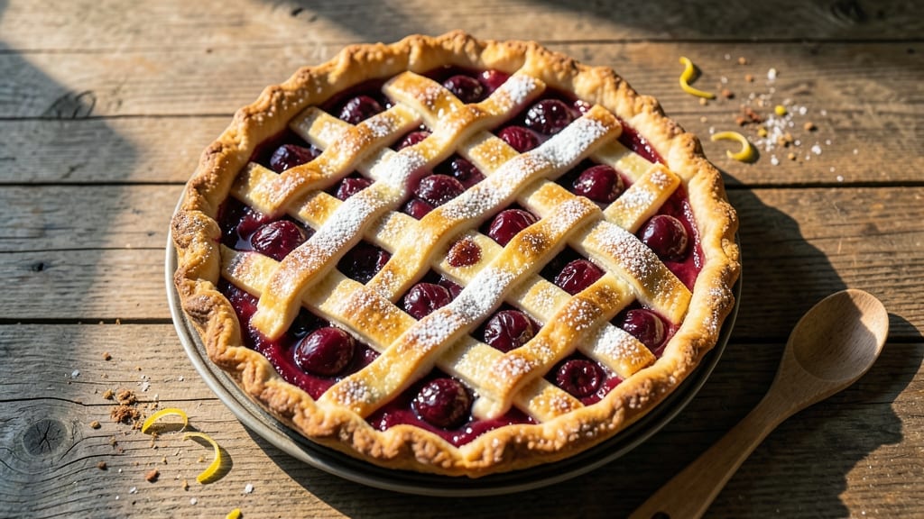 10 Inch Cherry Pie Recipe: Lattice Crust That Stays Perfectly Golden