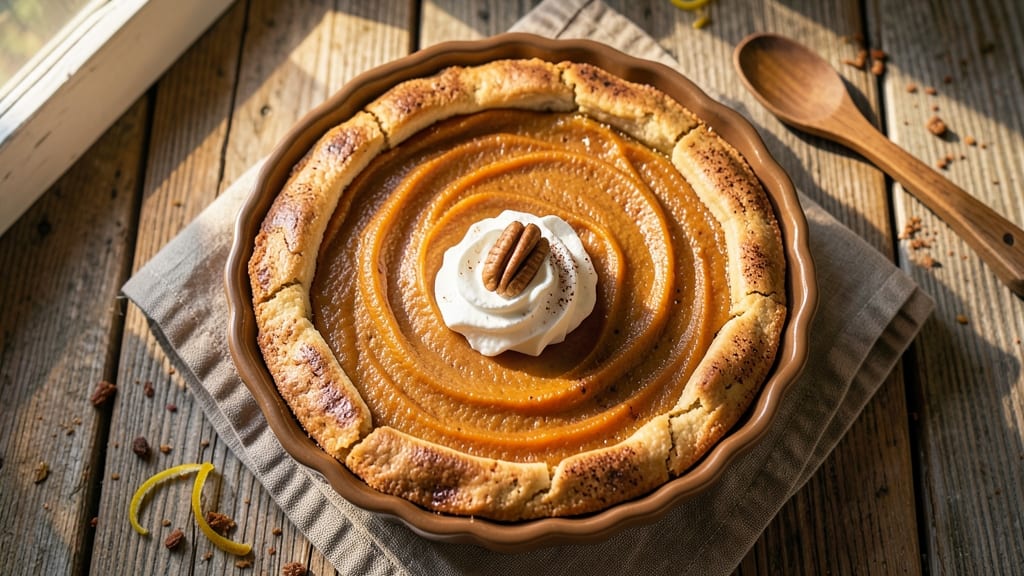 Printable Sweet Potato Pie Recipe: Spiced Filling and Foil-Sealed Crust Magic