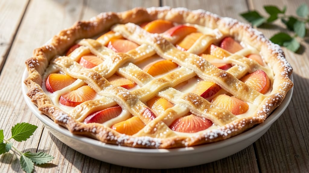 5 Star Peach Pie Recipe: Juicy Fruit, Vanilla Swirl, Foil-Sealed Crust