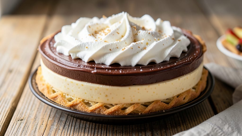 4 Layer Delight Pie Recipe: Vanilla-Chocolate Swirls With Crunchy Top
