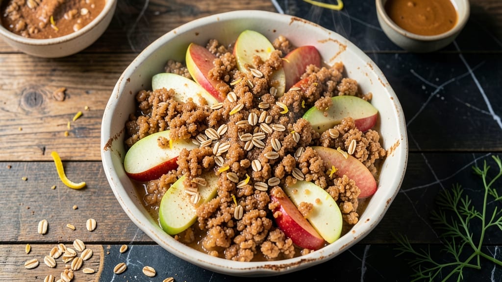 Quick and Easy Apple Crumble Pie Recipe: Warm Spice Streusel Over Juicy Fruit