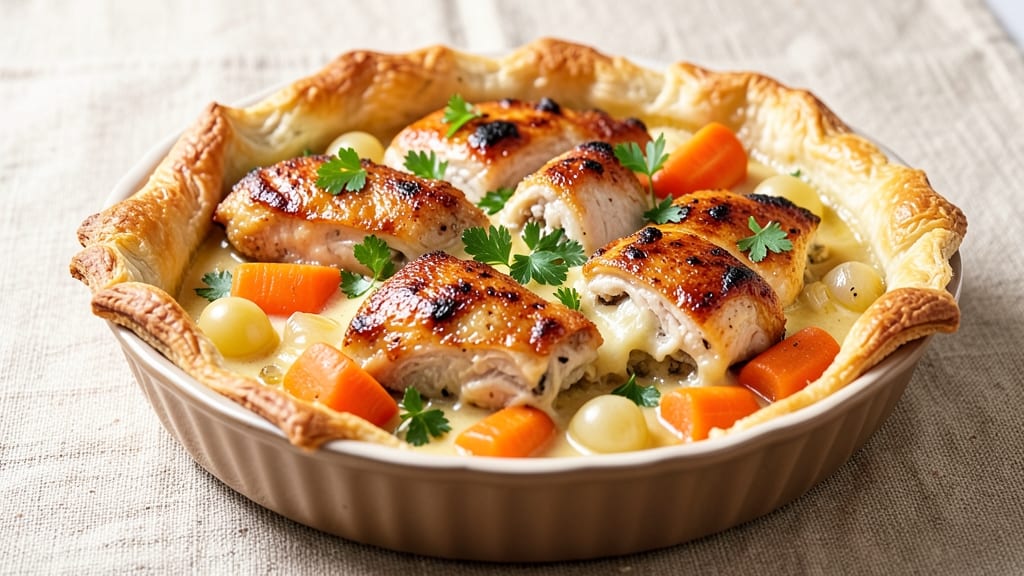 Jamie Oliver's Chicken Pot Pie Recipe: Flaky Crust Locks In Herby Gravy Heat