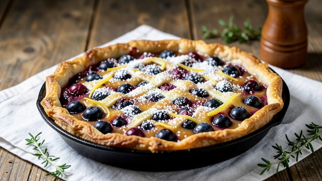 9-Inch Blueberry Pie Recipe: Flaky Crust and Bursting Fruit Filling